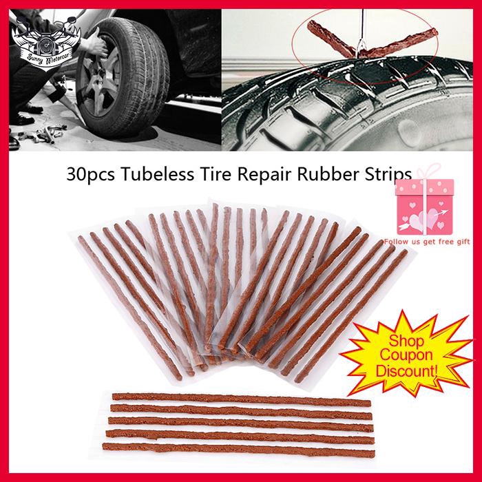 30pcs Tubeless Tire Repair Strips for Car Motorcycle Tyre Puncture ...