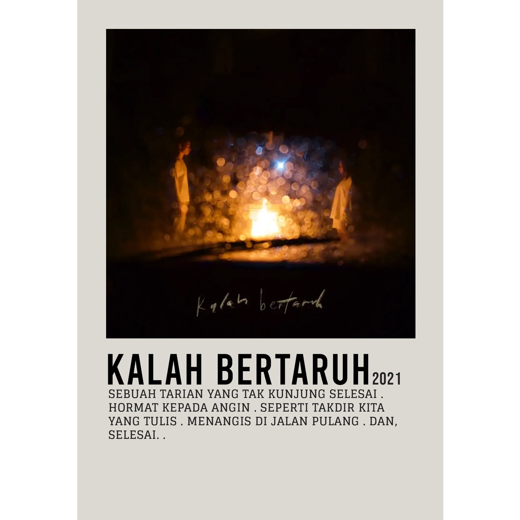 【READY STOCK】Poster Cover Album kalah bertaruh by Nadin Amizah for room/wall/gift