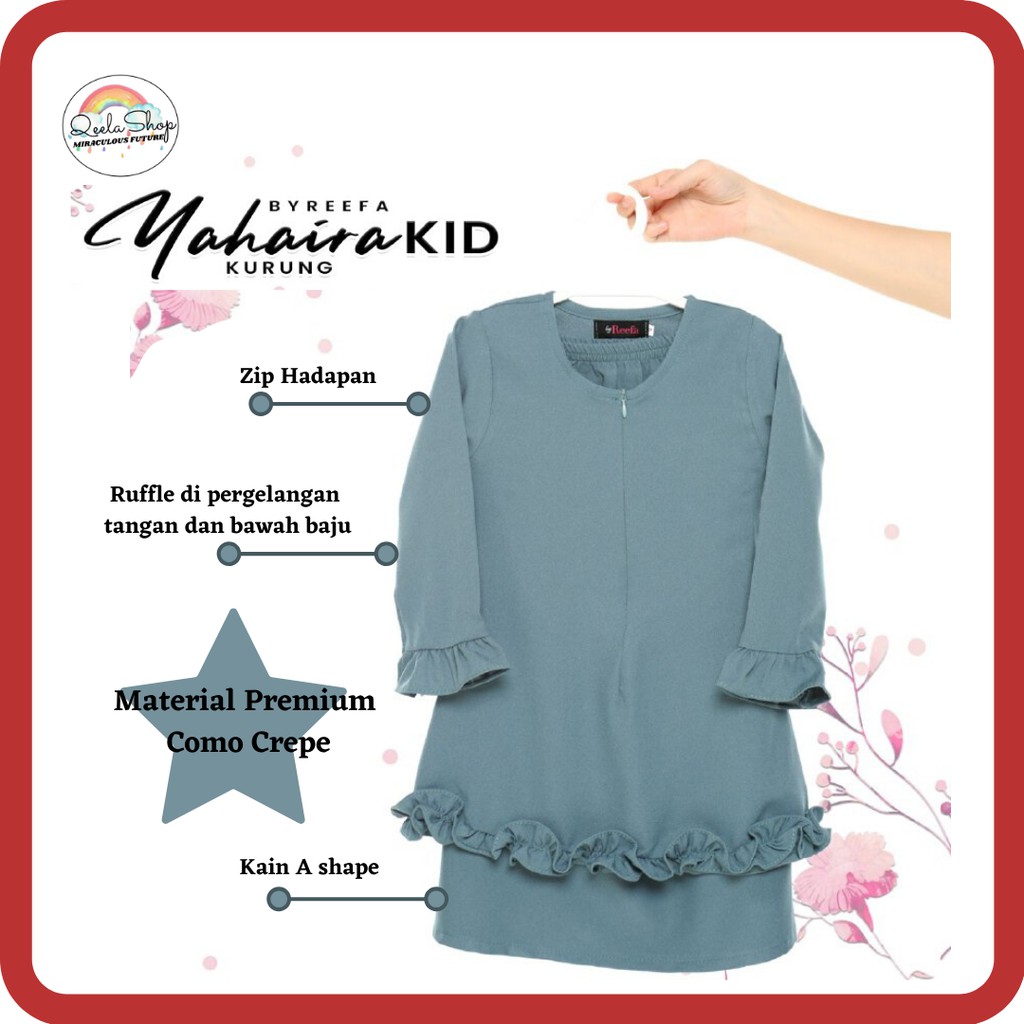  READY STOCK R6 KURUNG  YAHAIRA  KID BY REEFA Baju  