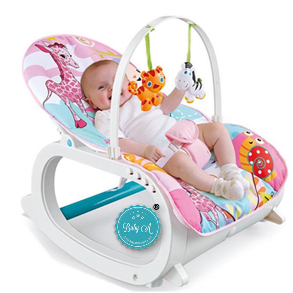 pink baby rocker