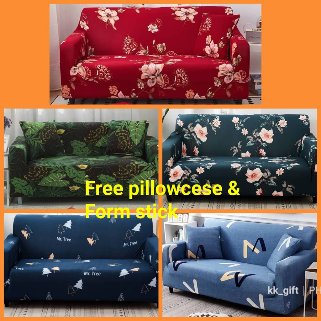 L shape New1/2/3/4 Seater Sofa Cover Sarung Sofa Universal Couch Cover