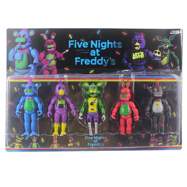 5 Pcs Set Five Nights At Freddy S Action Figure Fnaf Bonnie Foxy Freddy Fazbear Bear Toy With Light 18cm Shopee Malaysia