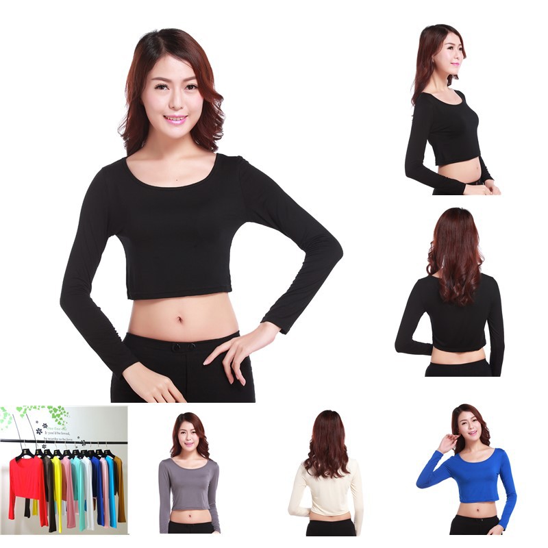 Ready Stock Muslimah Inner Baju  Women Blouse Crop  Tops 