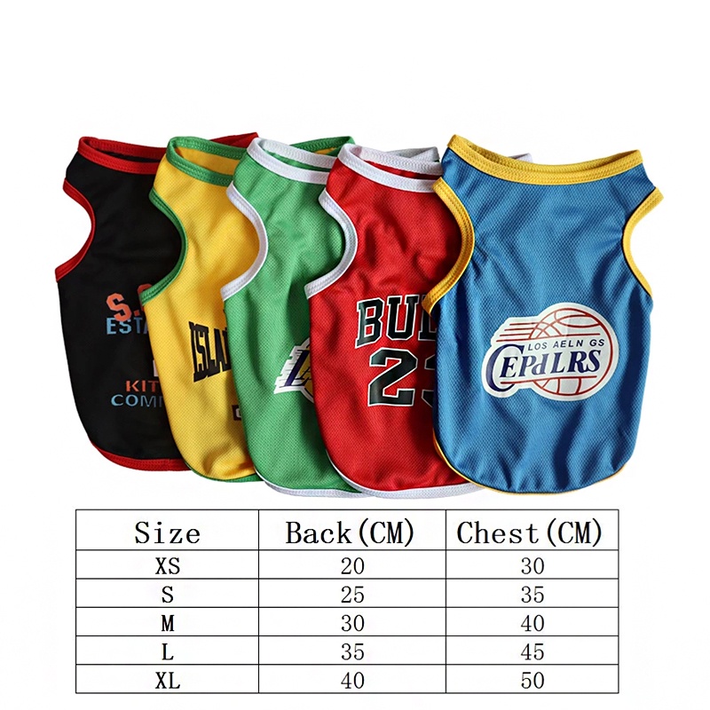 Reliable Essential Summer Dog Clothes Breathable Basketball Jersey Puppy Cats Vest Quick-drying Chihuahua Pug Sport S... - Image 5