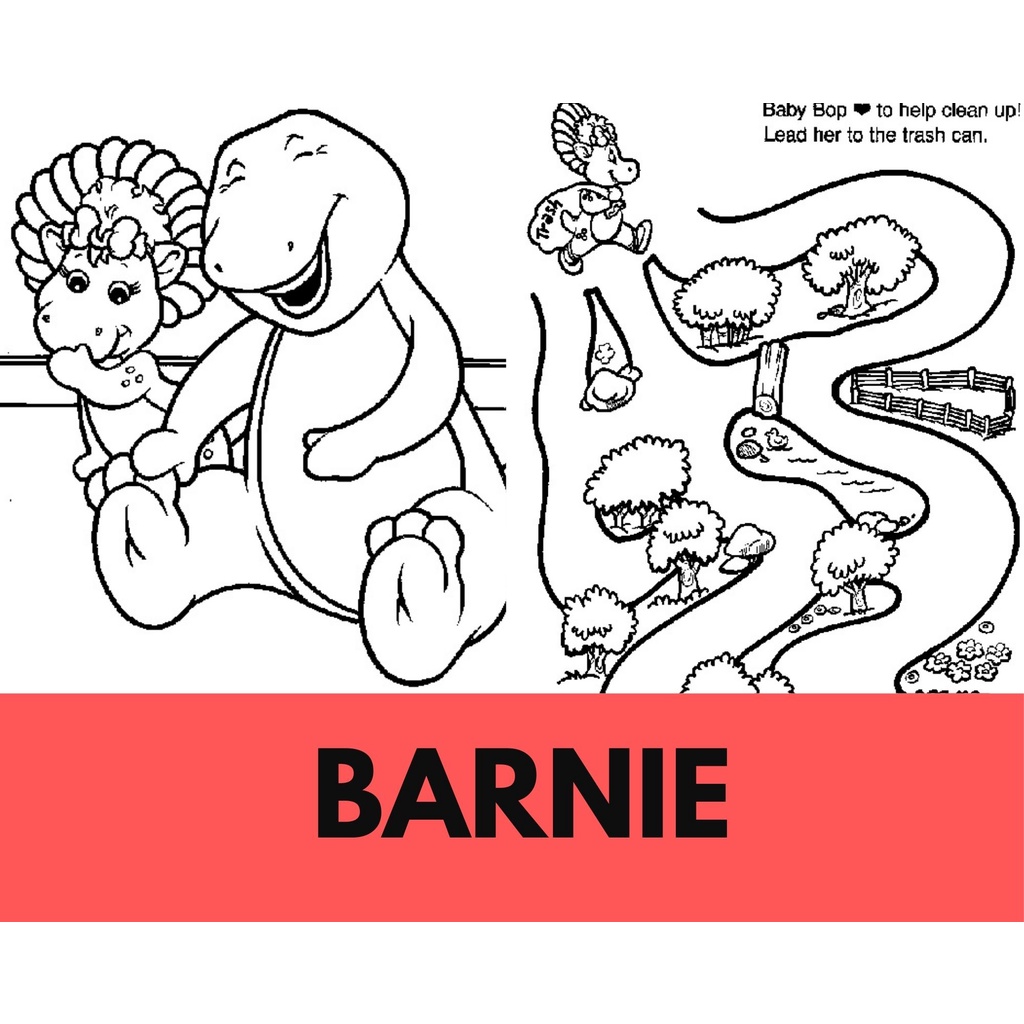 Pdf Pages Of Printable Pdf Barney Friends Colouring Coloring