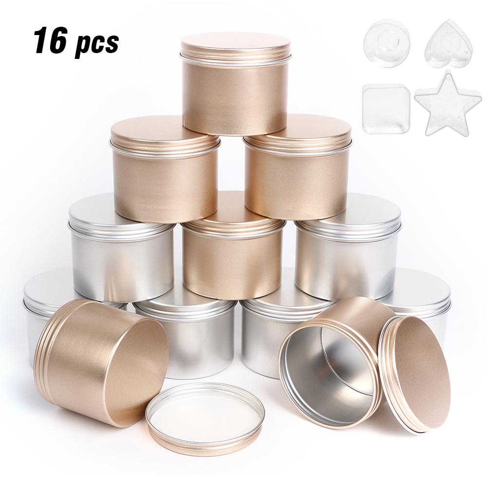 Luxury Candle Jars With Lid Bulk Round Candle Container Tins Box