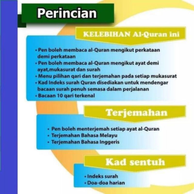 Buy AlQuran digital pen G15.Sesuai untuk belajar mengaji ada Qari 