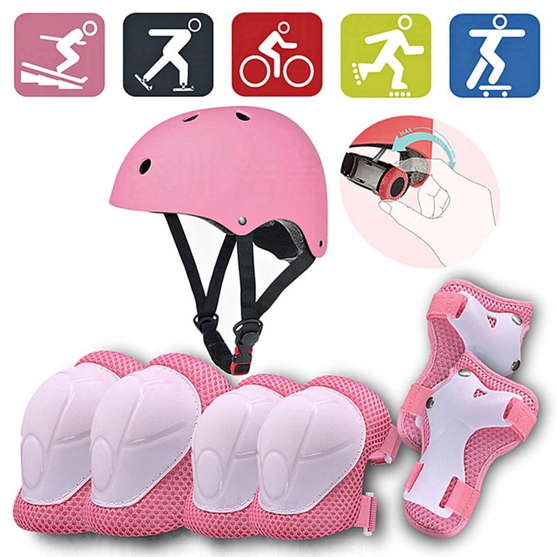 Toddler Helmet and Pads for 2-8 Years Adjustable Kids Bike Helmet Knee Elbow Pads and Wrist Guards for Skateboarding Roller Blading Scooter Riding Bicycling Skating and More 