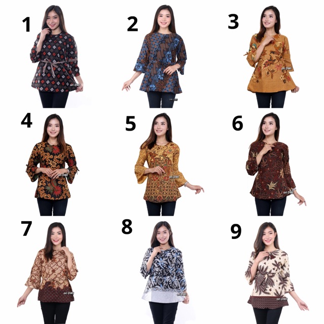 Wholesale Cheap Batik Blouse Clothes Top Batik Women Ribbon Blouse 