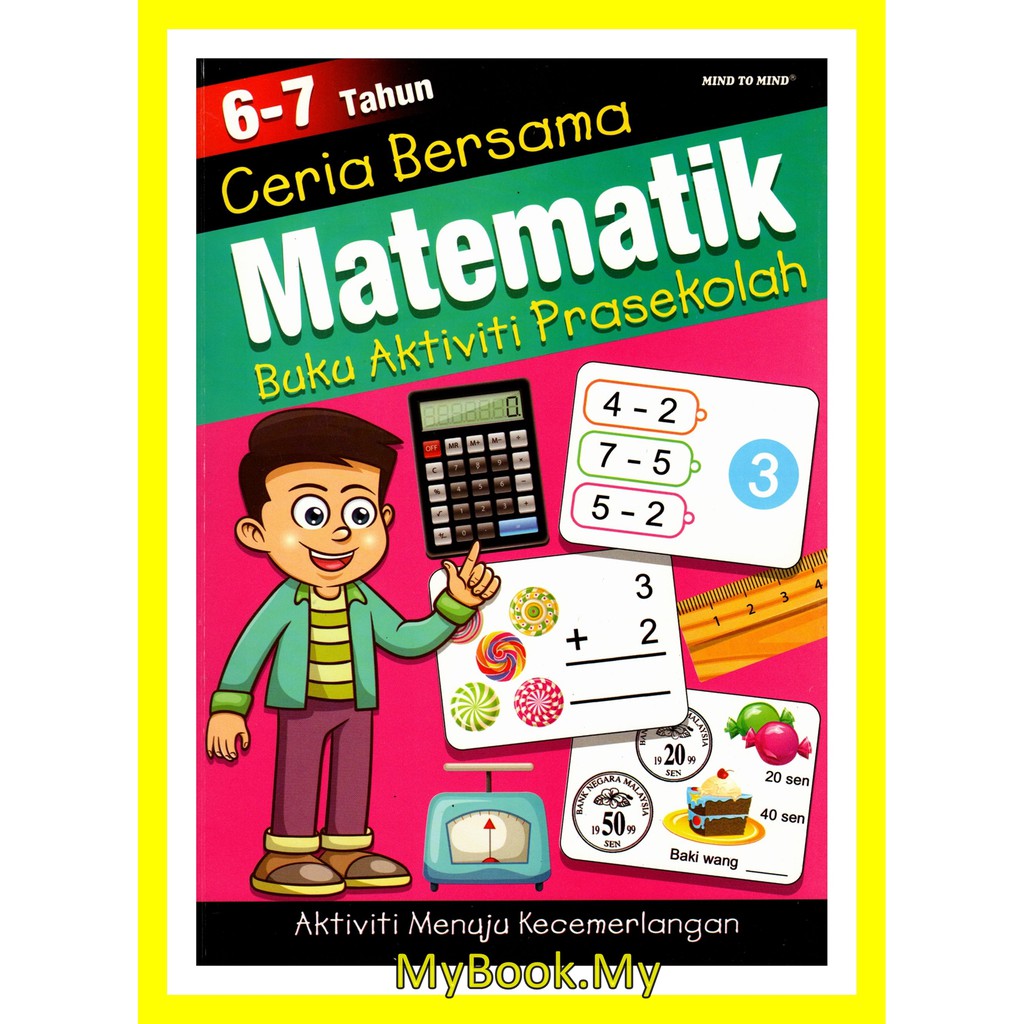 Ceria Bersama Matematik Buku Aktiviti Prasekolah 6 7 Tahun - Riset