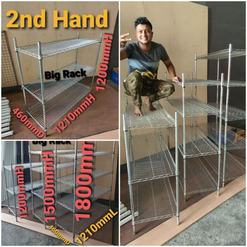 Big Rack !!! 2nd hand wire shelving Rack !!! Rack besi !!! Rack store