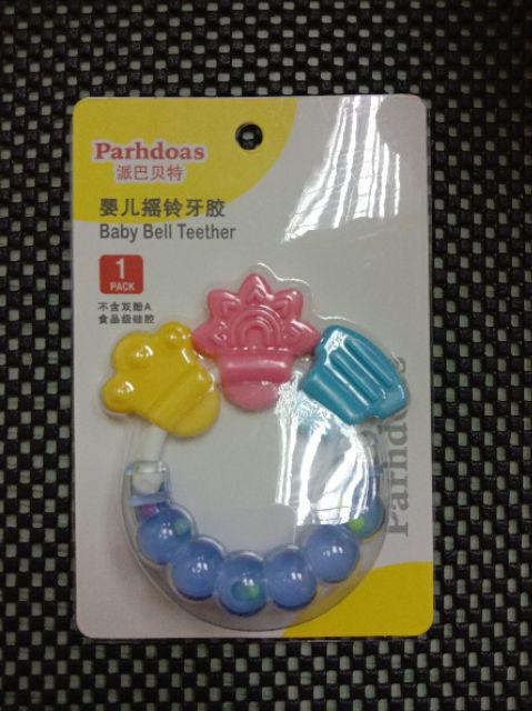 2 in 1 Baby Rattle Teether Babies Rattle Mainan  Gigit  Bayi  