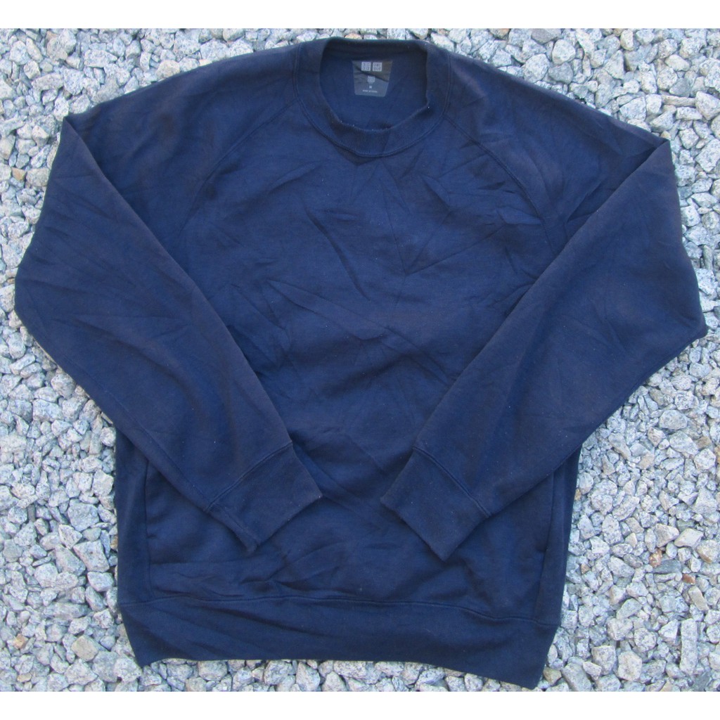 plain navy sweatshirt