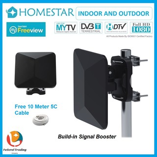 Homestar Indoor Outdoor Digital Antenna HDTV DVB T2 MYTV Freeview HSAR-9100
