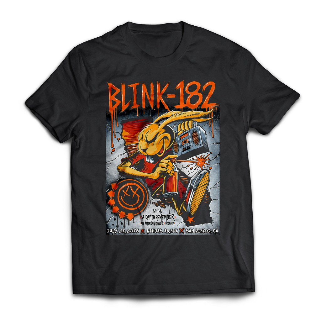 [Ready Stock  XS-8XL] Blink -182 20 Years Short Sleeve Casual Graphic Tees-  Premium 100% Cotton