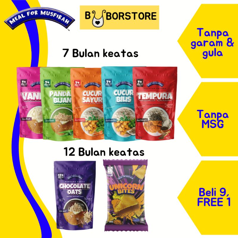 MEAL FOR MUSFIRAH Tepung Premix Khas Bayi 7 Bulan Keatas Tanpa Garam