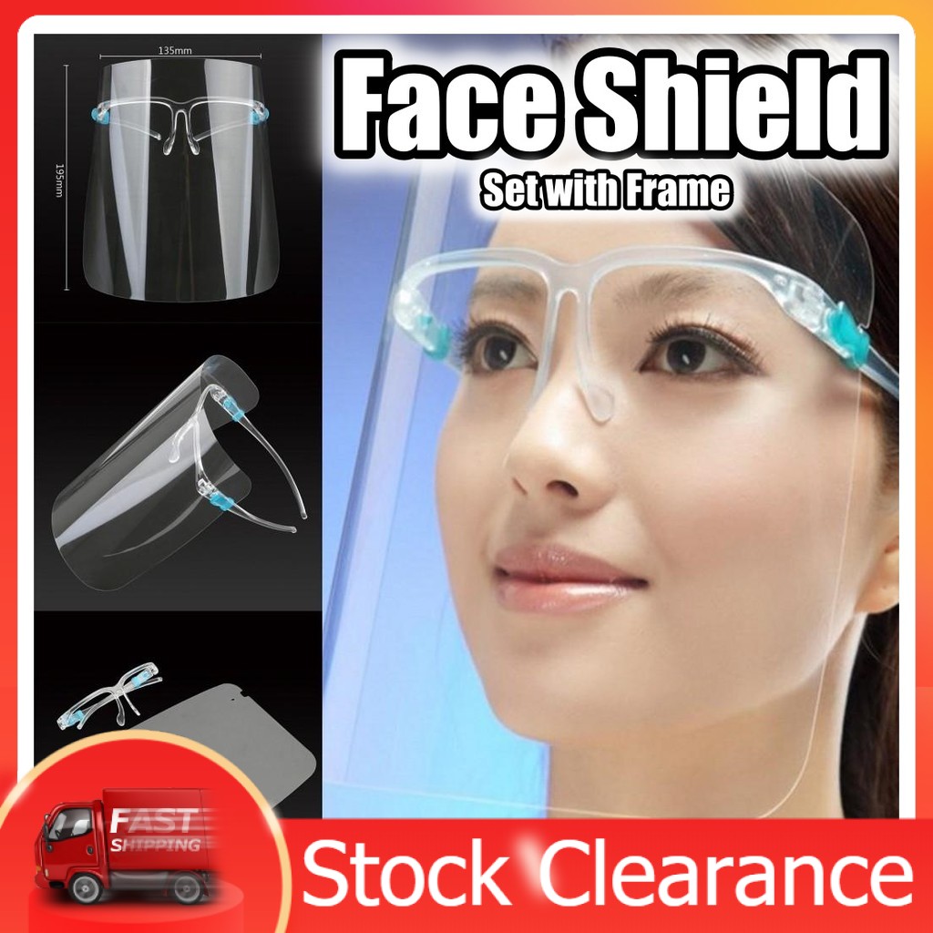 [READY STOCK] Face Shield 180' Degree Protection Full Face Coverage ...
