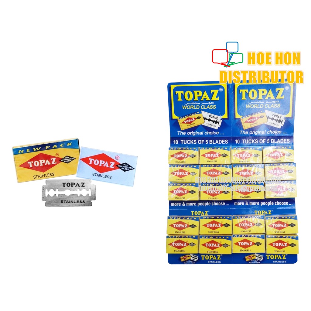 Topaz Stainless Steel Blade Mata Pisau Cukur Gillette Nacet Alternative Shopee Malaysia