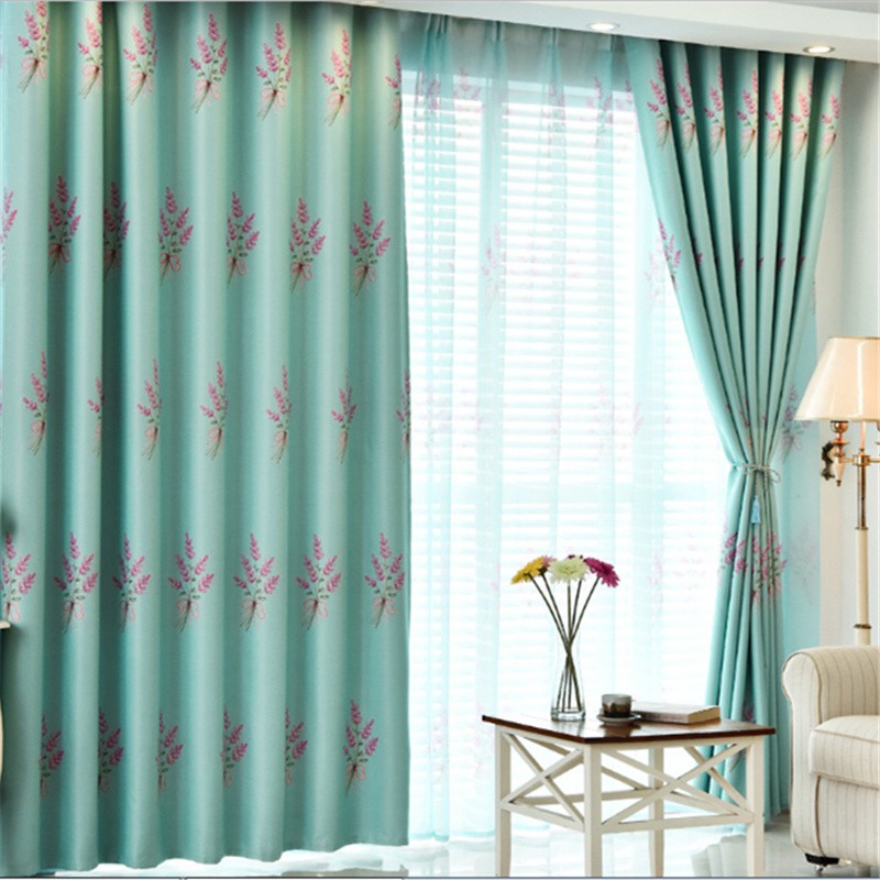 Luxury Printed Blind Drapes Window Panel Fabric Curtain For