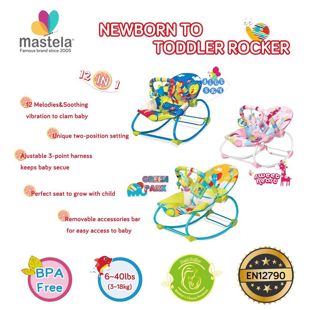 newborn to toddler rocker mastela