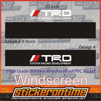 Car Windscreen Sticker Trd Toyota Vios Altis Myvi Passo Avanza