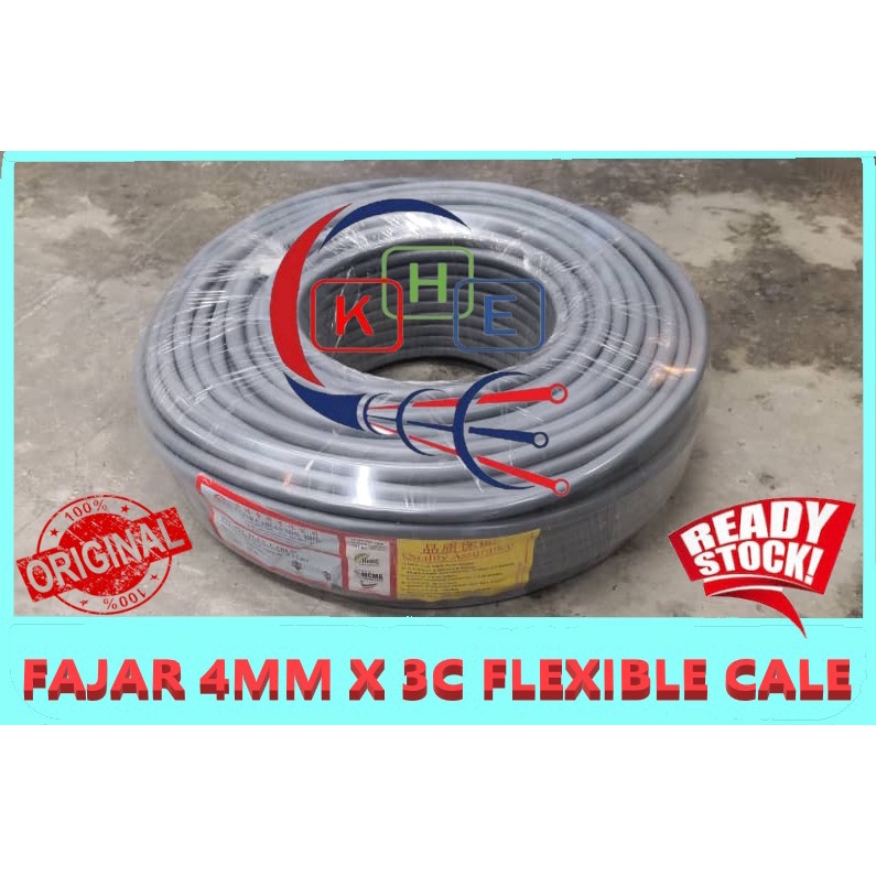 fajar-4mm-x-3core-flexible-cable-90-meter-100-pure-copper-shopee