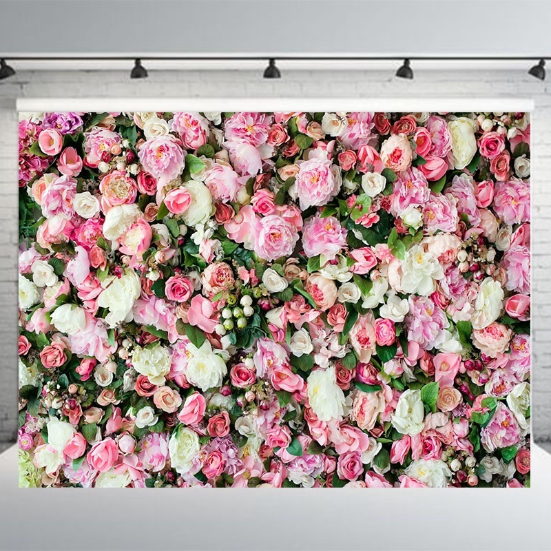 5x7ft Flower Curtain Wedding Photography Backdrop Photobooth