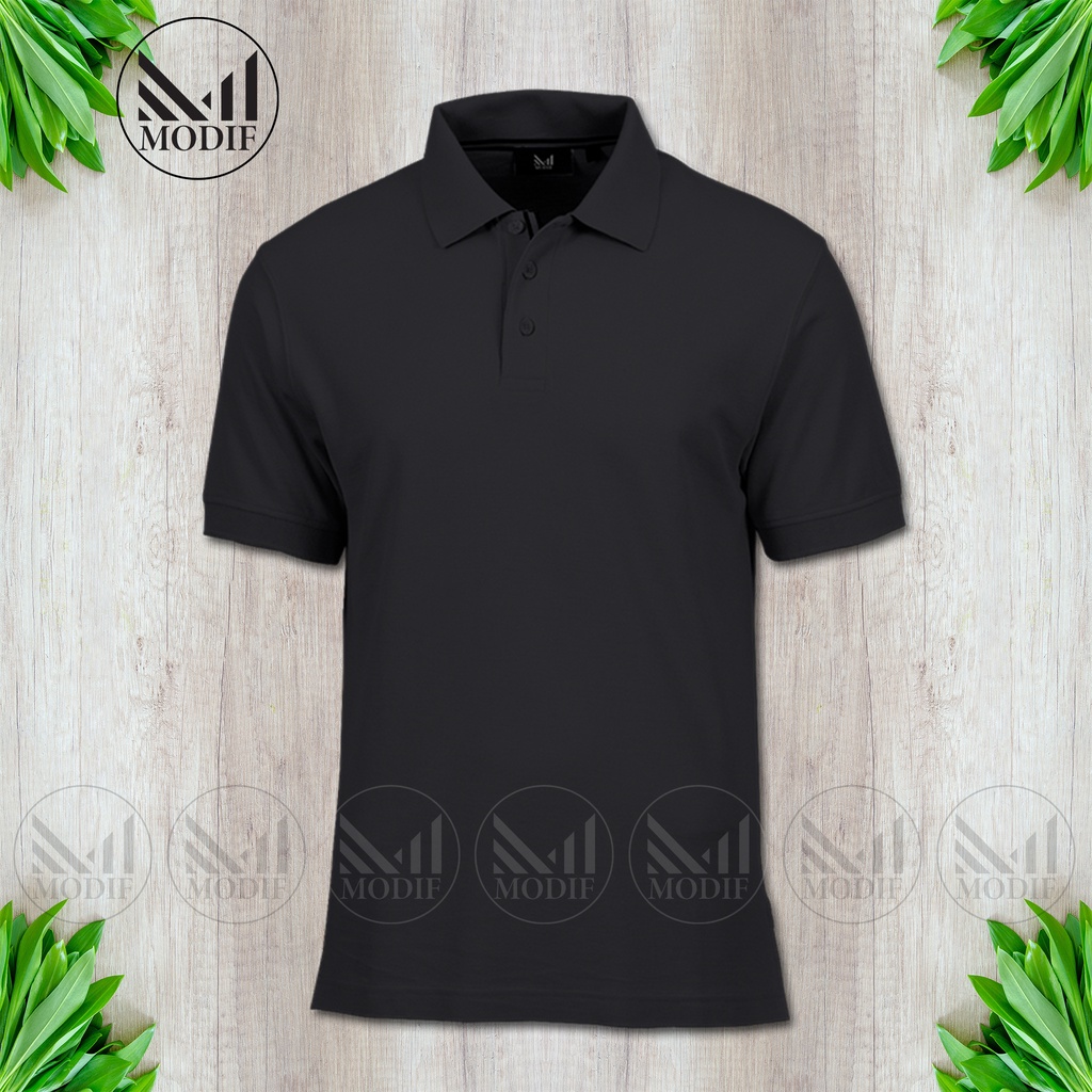 Black Plain Polo t shirt 