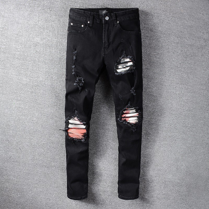 black ripped amiri jeans