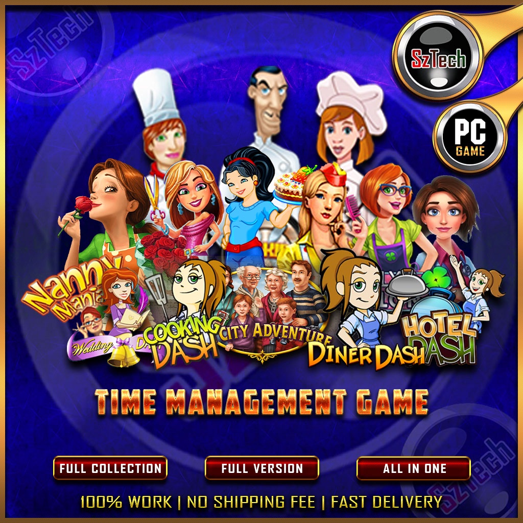 Time Management Collections [PC GAME]🔥CLASSIC PC GAMES🔥NOSTALGIA GAMES🔥Diner  Dash-Nanny Mania-Cooking Academy-Cake Shop🔥 | Shopee Malaysia