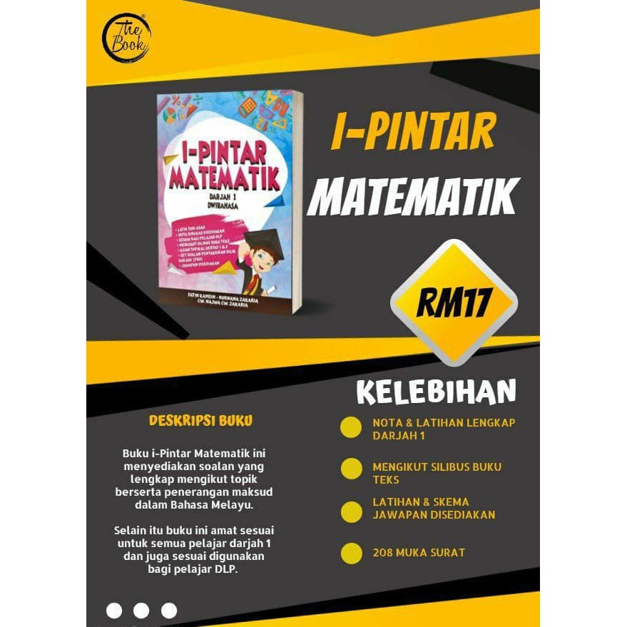 Buku UPSR - Buku Latihan Matematik Darjah 1 I-Pintar Matematik | Shopee ...