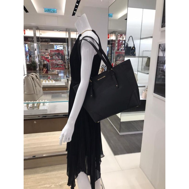 michael kors aria leather tote authentic | Shopee Malaysia