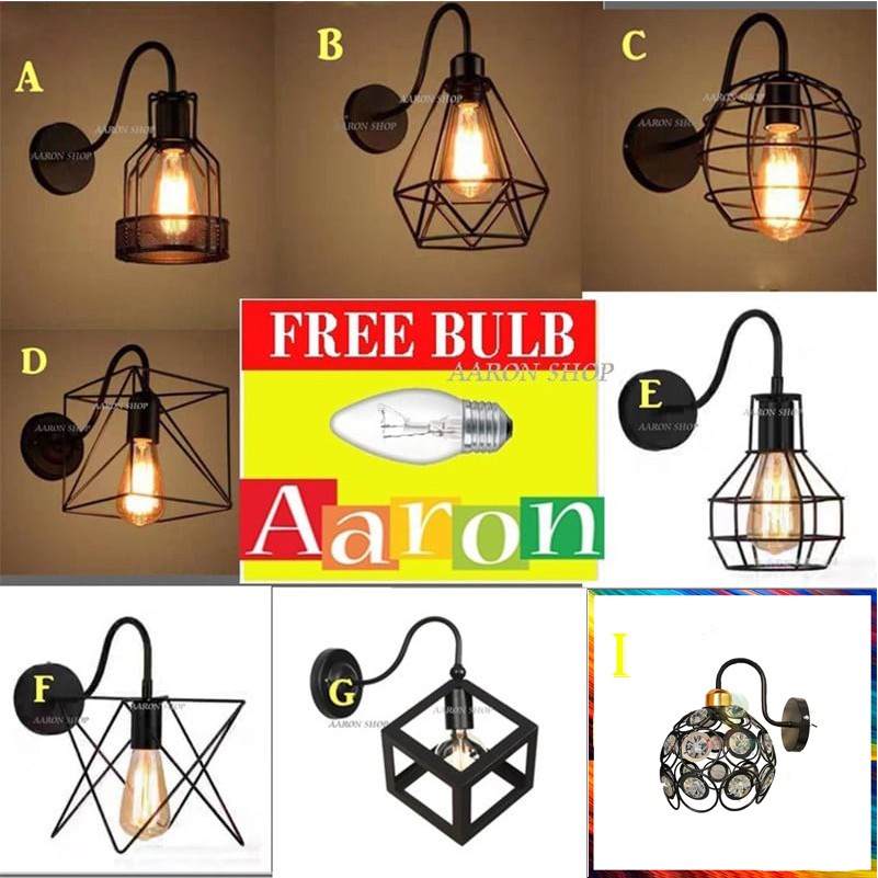[ready stock]Modern Simple Wall Lamp Indoor Bedside,Stairway and Living Room Aaron Shop Shopee