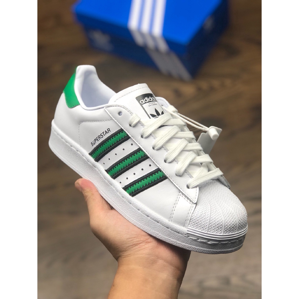 adidas superstar mint green and white