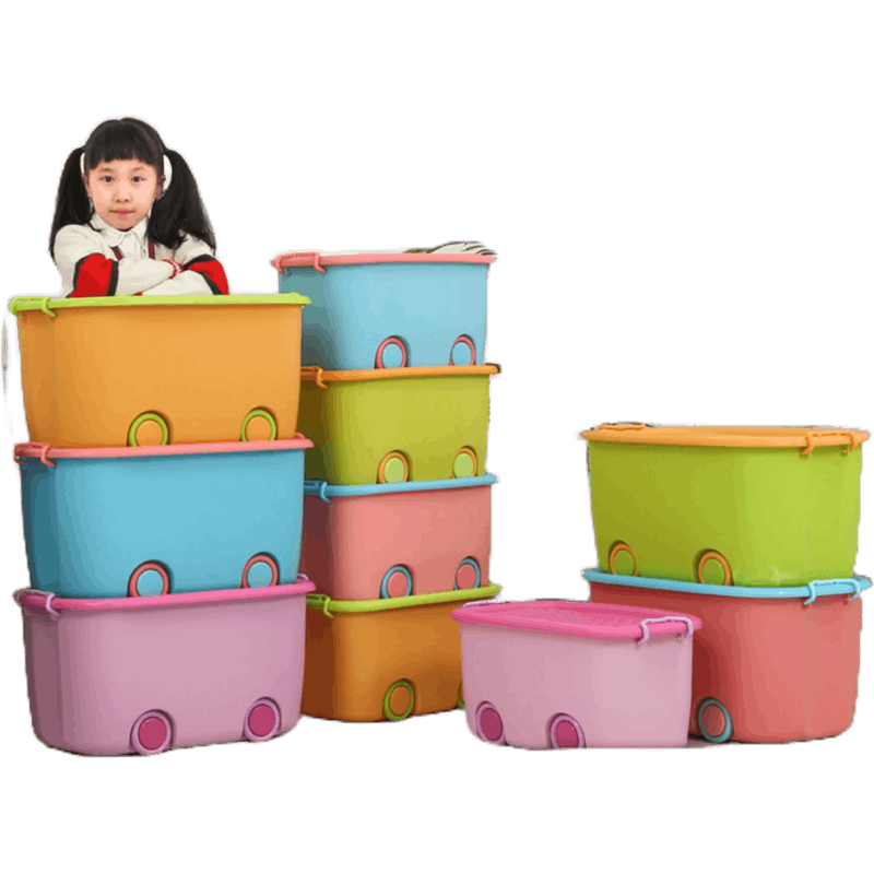 ILOVEHOME (Last Day Promosi) Toy Storage Box with Wheel L & XL Living Room Storage Toy