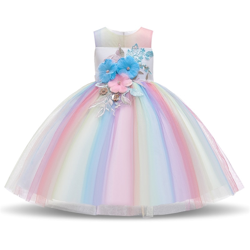 Baby Girls Rainbow Unicorn Tutu Pony Fancy Dress Costume Outfit 6-24 months