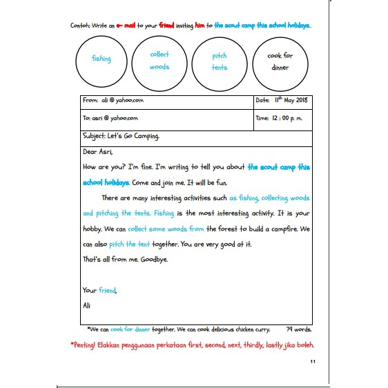 Contoh Email Bahasa Inggeris Tingkatan 5 Contoh Karan 