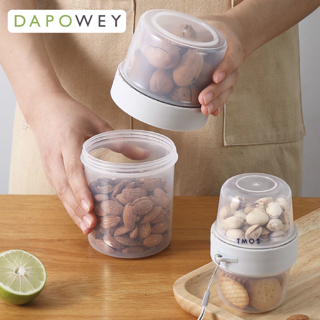 DW Air Sealed Food Container Spice Bean Nuts Seed Porridge Cereal Salad Storage Pantry Organizer Bekas Kedap Udara