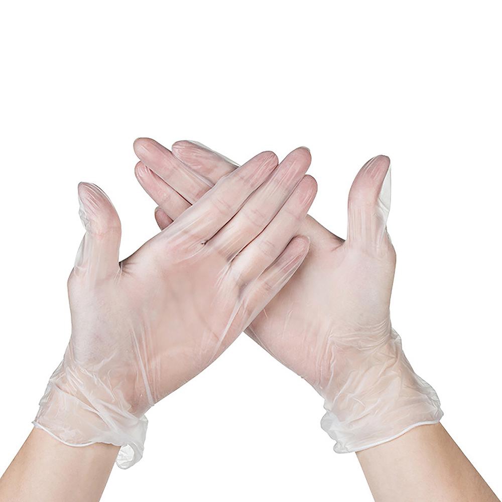white pvc gloves
