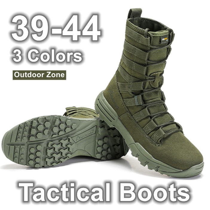 Outdoor Zone Survival Tactical SWAT Boots Waterproof Hiking Combat Desert Climbing kasut