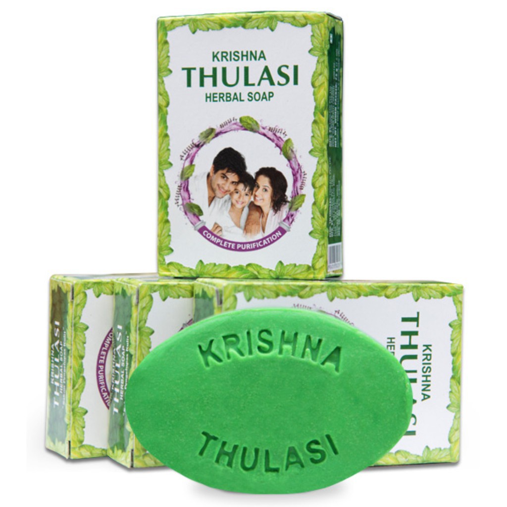 Krishna Thulasi Ayurvedic Herbal Soap 75g | Sabun Mandi Herbal 75g ...