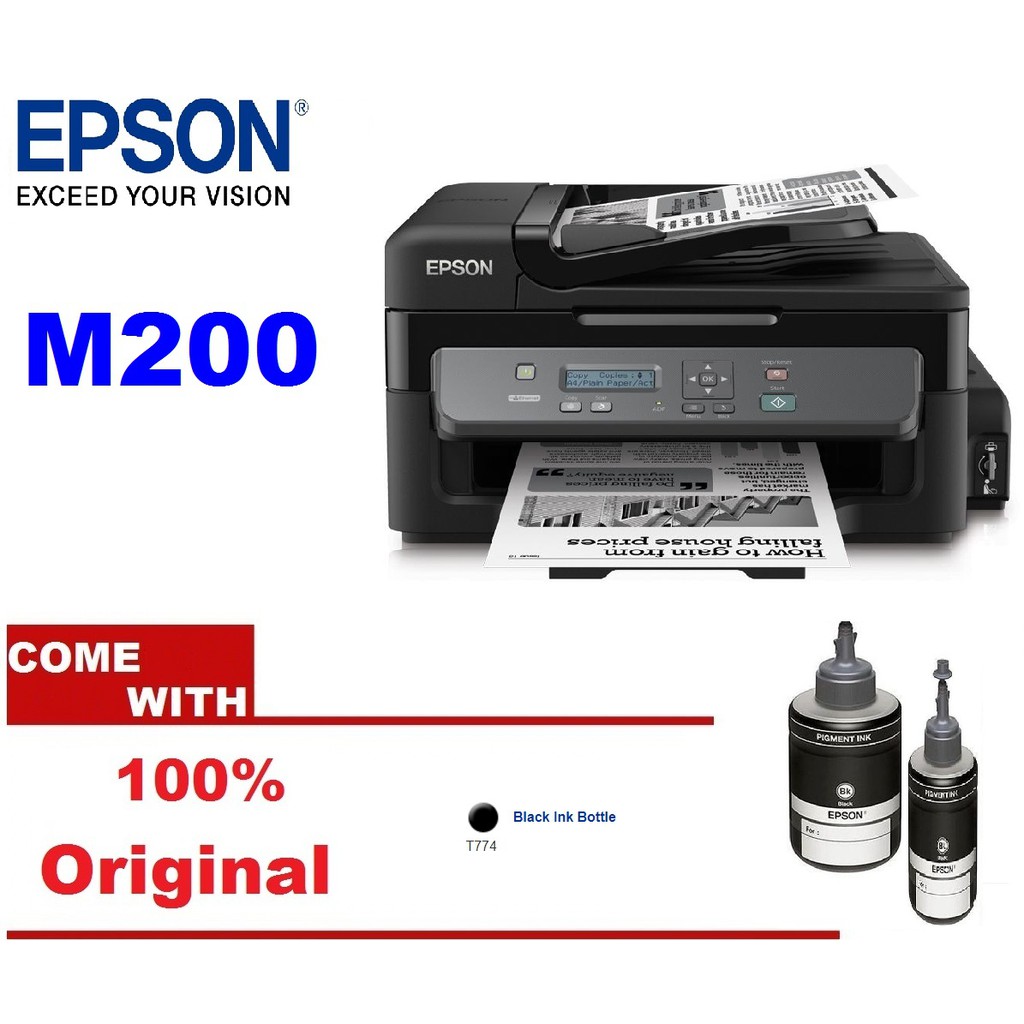 Epson M200 All In One Printer With Original Ink Tank System Printer Monochrome Shopee Malaysia