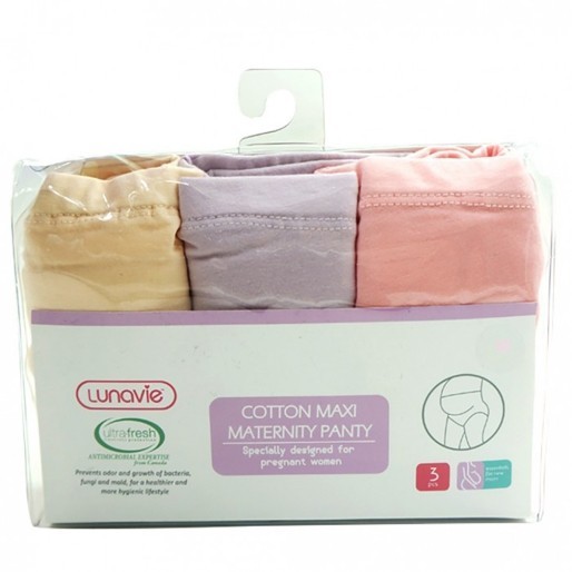 Lunavie Cotton Maxi Maternity Panty 3pcs (L)