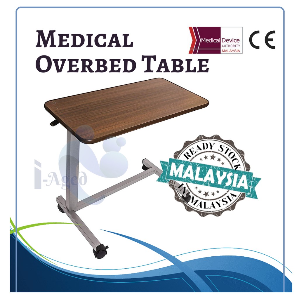  READY STOCK i Aged Medical Overbed Table Non Tilt Over 