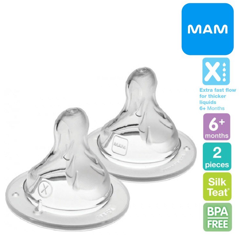 MAM Silk Teat Cross Cut X Extra Fast Flow for 6m+ (B124) Shopee Malaysia MAM Silk Teat Cross Cut X Extra Fast Flow for 6m+ (B124) Shopee Malaysia