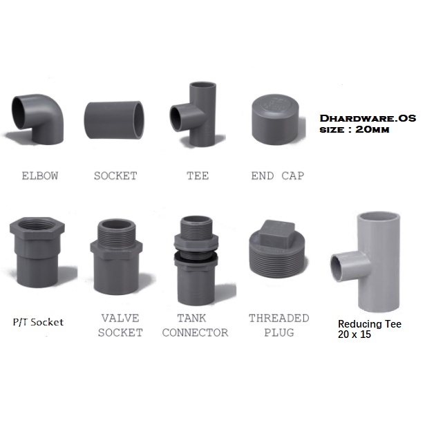 20mm PVC Pipe Fittings | Shopee Malaysia