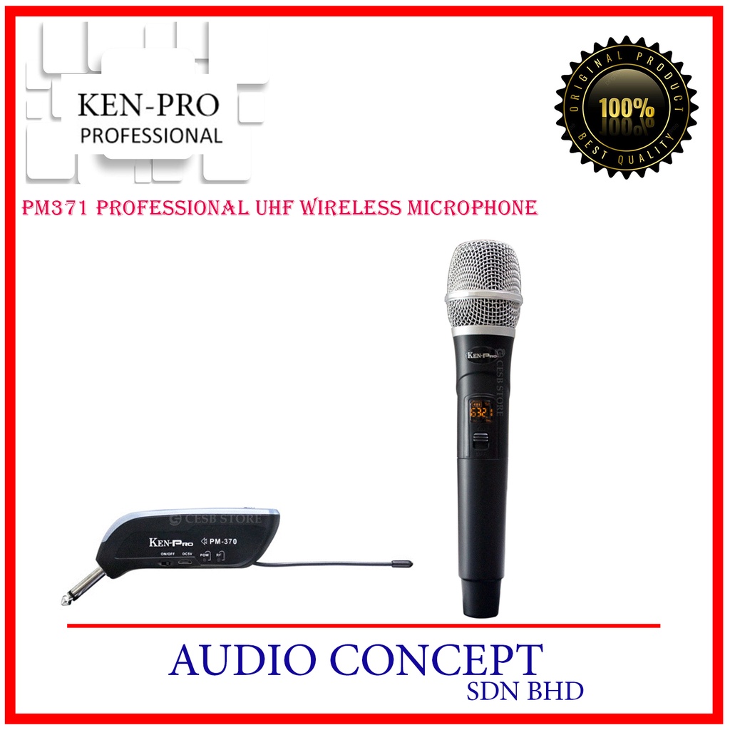 KEN-PRO PM371 PROFESSIONAL UHF WIRELESS MICROPHONE | Shopee Malaysia