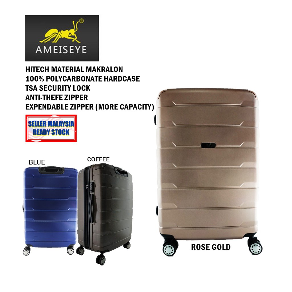 polycarbonate travel luggage