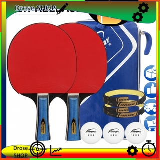 Long / Short / Mix Handle Crossway Table Tennis Rackets Rubber Ping Pong Paddle Double Face Table Tennis Racket Set
