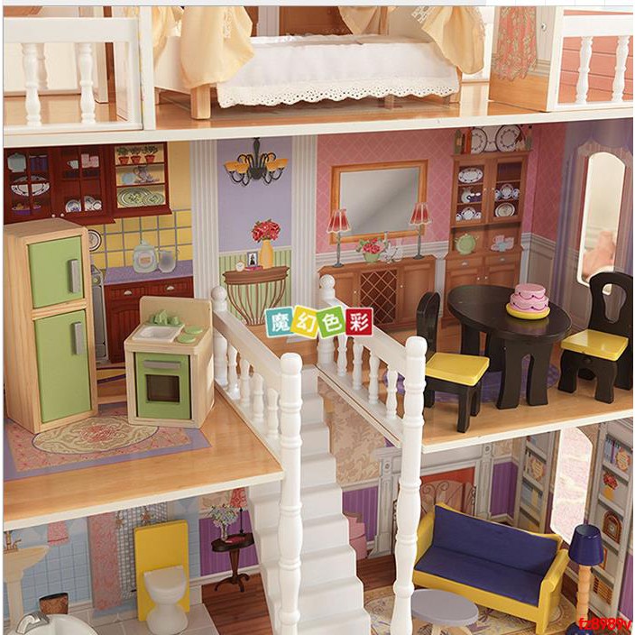 wooden doll castle